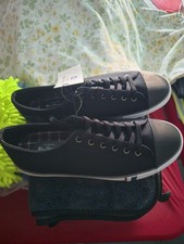 Ben Sherman Dorset Lo Men's Black Low Top Lace-Up Sneakers Memory Foam