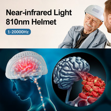 Neuro Helmet for Parkinson Alzheimer Care - 810nm PBM Therapy at Home