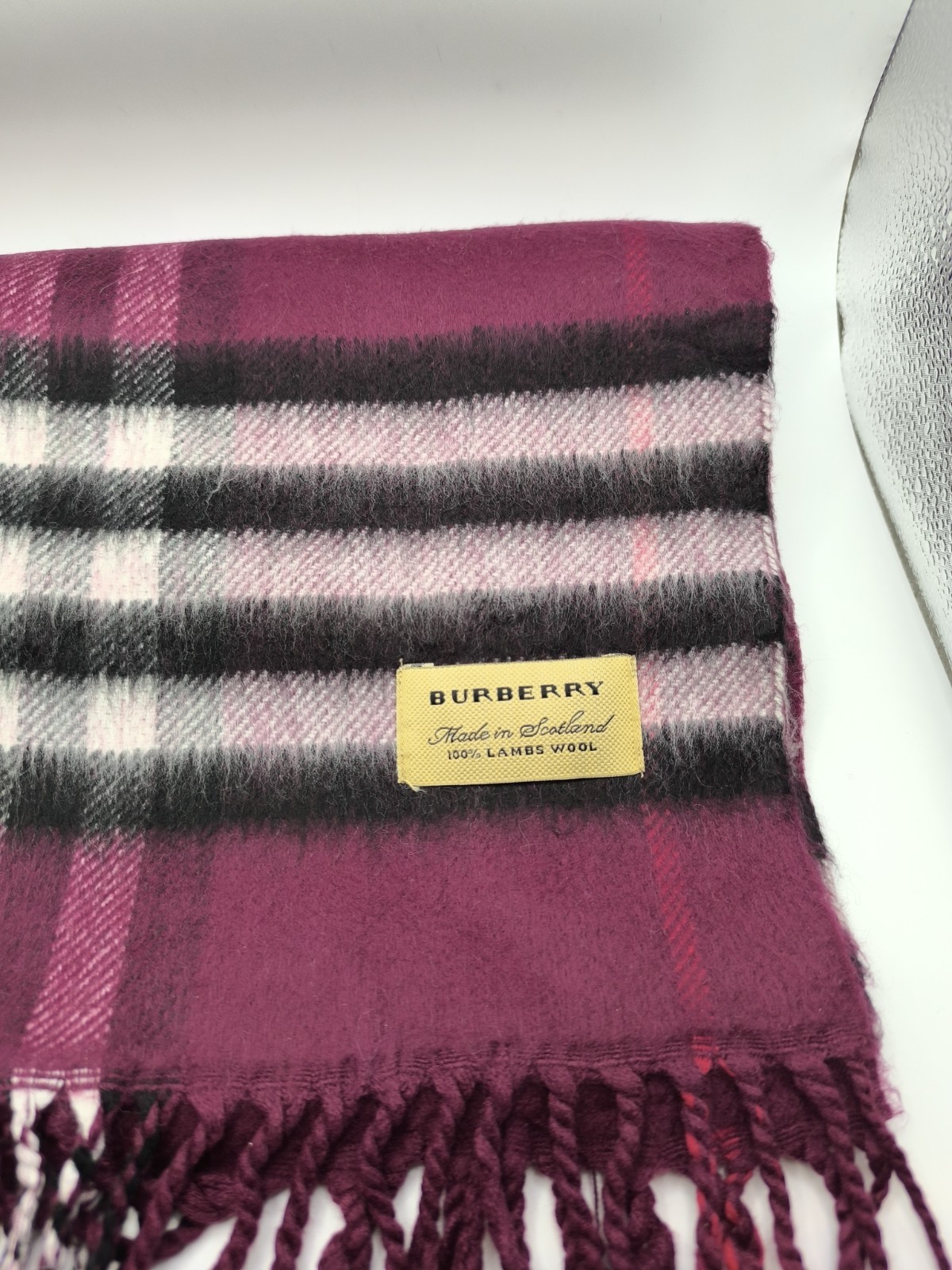 Burberry Y2K Vintage Reversible Scarf Grade C image 2