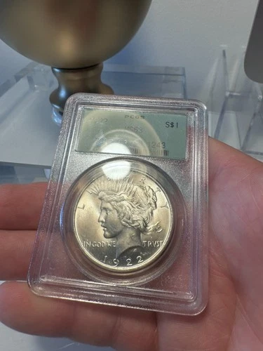 1922 Peace Dollar Old Green Holder PCGS MS63 Nice Luster  CHECK VIDEO!!