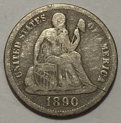 1890 - Seated Liberty Dime - Exact Coin Imaged #SL133