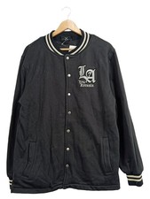 King Kerosin Bomberjacke Herren Retro College Jacke Schwarz Gr. 48 M