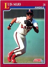 Luis Sojo Score 49T Angels 1991 Baseball Card