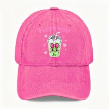 Unisex I Love You So Matcha Kawaii Drink Dad Hat Vintage Washed Baseball Cap