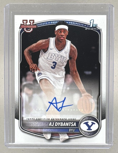 AJ Dybantsa 2025 Bowman #PA-AY Paper Retail Auto Rookie 1st RC