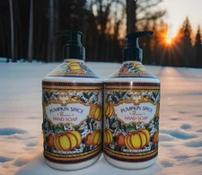 🆕 2 PACK PUMPKIN SPICE 🎃 HAND SOAP ~🧙BY HOME & BODY CO 21.5FL OZ