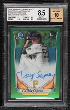 2014 Bowman Draft Chrome Pick Green Refractor /99 Trey Supak BGS 8.5 Auto q6i