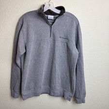 Columbia Men's Sweatshirt Hart Mountain Gray Half Zip Size M AM6771