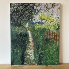 Countryside Path Landscape Impressionist Oil Painting On Canvas