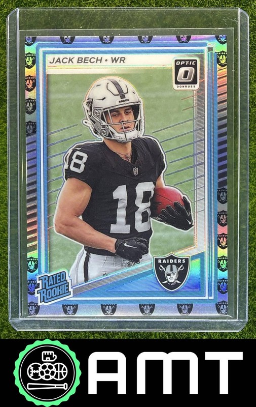 Jack Bech 2025 Panini Donruss Optic 18/32 Rated Rookie Team Logo Prizm Raiders