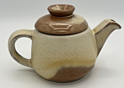 Frankoma Pottery Plainsman Gold Tea Pot Oklahoma Clay 6J Sand Colors Vintage EUC