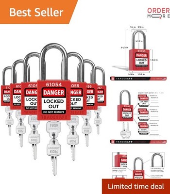 Lockout Tagout Locks Set 7 Red OSHA Compliant Durable Lockout Safety Locks