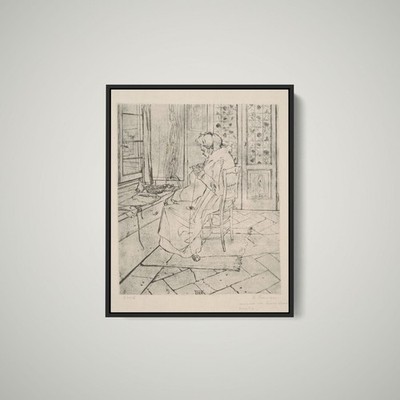 Umberto Boccioni - My Mother Working - Art Print on Paper or Canvas