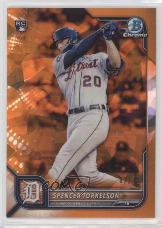 2022 Bowman Chrome Sapphire Edition Orange 62/75 Spencer Torkelson #53 i6e