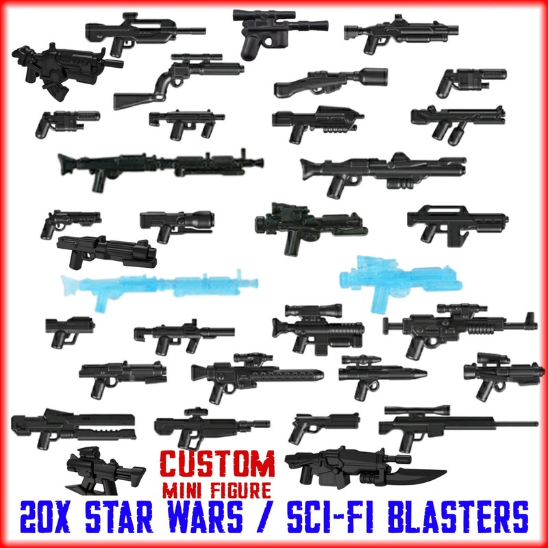 Custom Star Wars Blasters/ Sci-Fi Guns For Minifigures 20+ Random Blasters