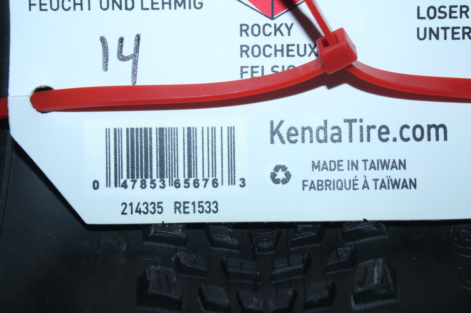 Kenda Booster PRO TLR MTB Bike Tire 26x2.2" Black Tubeless Gravel Semi-Knobby SK
