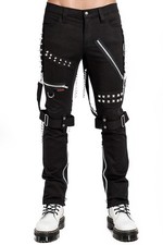 Tripp NYC Studded Bondage Pants Black - Bondage Pants, Emo, Rave, Street Goth