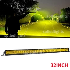 32inch Slim LED Light Bar Spot Flood Combo Off Road SUV ATV Marine Pickup 34''
