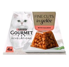 Gourmet Revelations Fine Cuts In Gel�e With Salmon Adult Wet Cat Food 16 x 57g