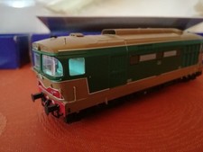 ✅H0 DC OSKAR 1107 locomotiva diesel FS  D 443 2012 Reggiane verde/isabella