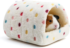 Warming Guinea Pig Hideout, Washable Guinea Pig Houses Polka Dots Small Animal H