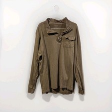 IZOD Luxury Sport Vintage Olive 1/4 Zip Collared Pullover XXL Long Sleeve Pocket