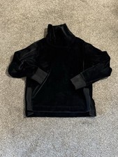 Athleta Double Cozy Karma Funnel Neck Sweatshirt Black Size M Super Soft