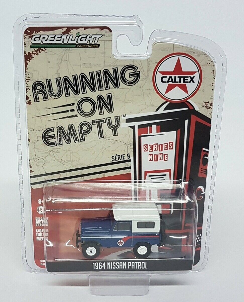 Greenlight 1/64 - 1964 Nissan Patrol Running Empty Catex Diecast Model Car