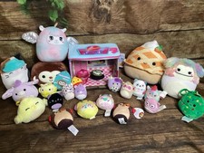 Squishmallows Plush Lot Squishville Diner Clips Small Cam Cat Pippie Milly Fries