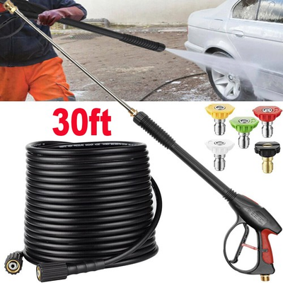 #ad #ad High Power Pressure Washer Gun amp; Replacement Wand Extension amp; 30FT Hose Kit M22 $39.95
