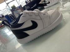 NEW TODDLERS BABY NIKE AIR JORDAN 1 LOW ALT TD WHITE/BLACK DR9747 132 3C