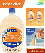 50 Oz Milk & Honey Liquid Hand Soap Refill - Ideal for Soft & Smooth Hands 0.25 per fl oz