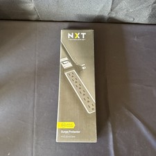 NXT Technologies Surge Protector 6 AC Outlets 4 ftCord 600 J Black NX54313
