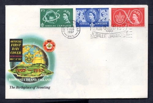 GB - 1957 World Scout Jubilee Jamboree Sutton Coldfield First Day Cover