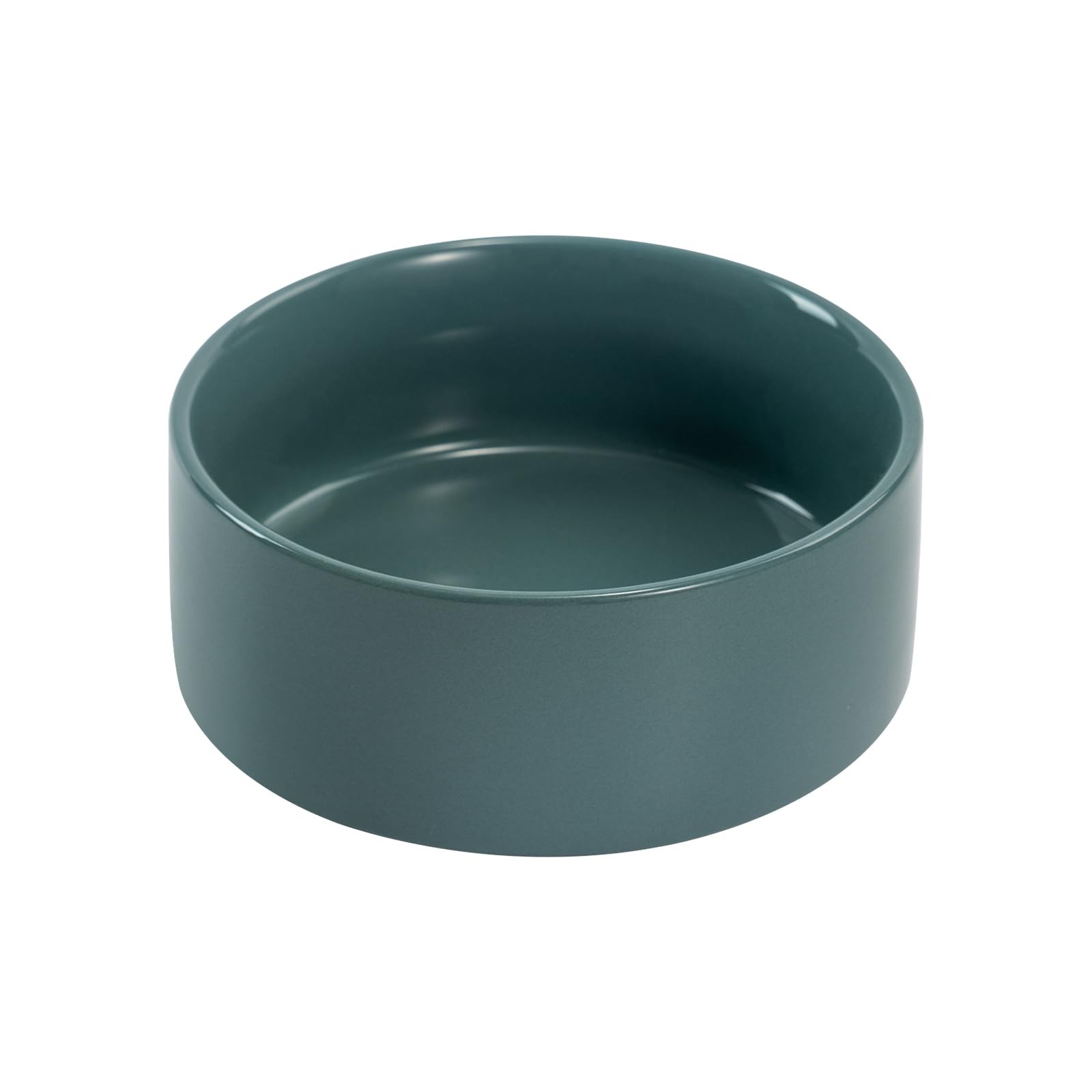 1 Pack 13.5OZ Beige Ceramic Dog and Cat Bowl, Modern, Weighted, Food, Water