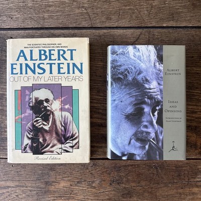 Albert Einstein (2 Book Lot) HC+DJ  Ideas and Opinions / Out of My Later Years