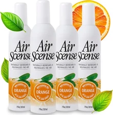 Air Scense Air Freshener Deodorizer Room Spray Natural Orange - 7 fl oz (4-Pack)