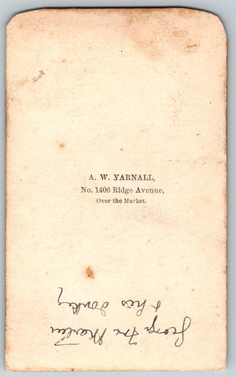 Antique CDV Circa 1860s A.W. Randall Boy with his Donkey Outside — additional view