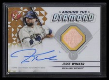 2023 Topps Pristine #ADR-JWI Jesse Winker Around The Diamond Auto Relic Gold /50