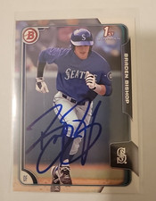 Braden Bishop Signed 2015 Bowman Baseball Card Seattle Mariners #21