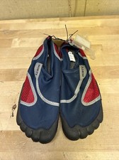 Norty Mens Aqua Sock Water Shoes Slip-Ons Navy/Red Color - Size 8 Mens