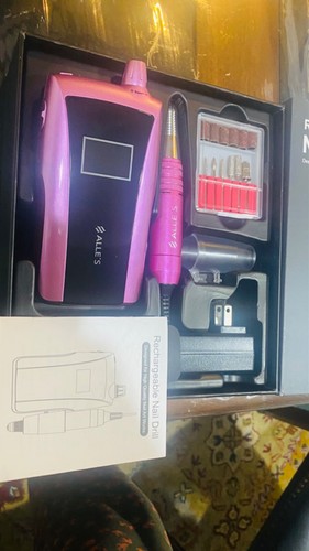 Alle's Professional Nail Drill Machine, 30000rpm Rechargeable Electric Nail File