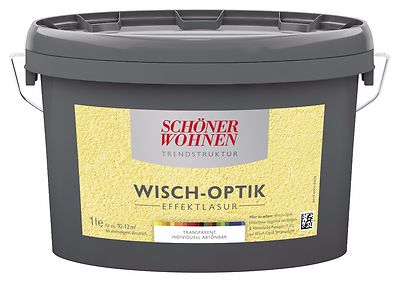 Schöner Wohnen Trendstruktur Effektfarbe Wisch-Optik Effektlasur abtönbar 1 L