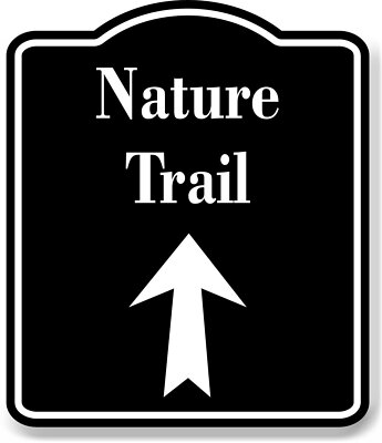 Nature Trail Up Arrow BLACK Aluminum Composite Sign