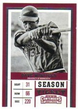 2017 Contenders Draft Baseball - Base A and B Variations - A and B Card #'s 1-25