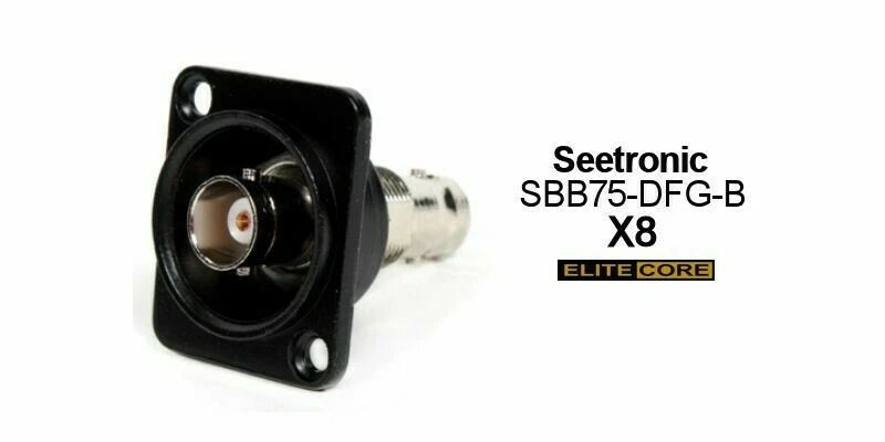 1 Space Rack Panel Loaded with 8 BNC Pass Through Connectors - Image 3 of 3