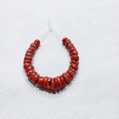 Collana girocollo chips Corallo bambù rosso | Stones