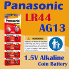 Genuine Panasonic 10x AG13 LR44 G13A A76 1.5v Alkaline Batterie Cell Battery