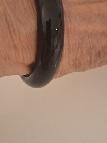 BLACK AGATE BANGLE BRACELET - Picture 5 of 9