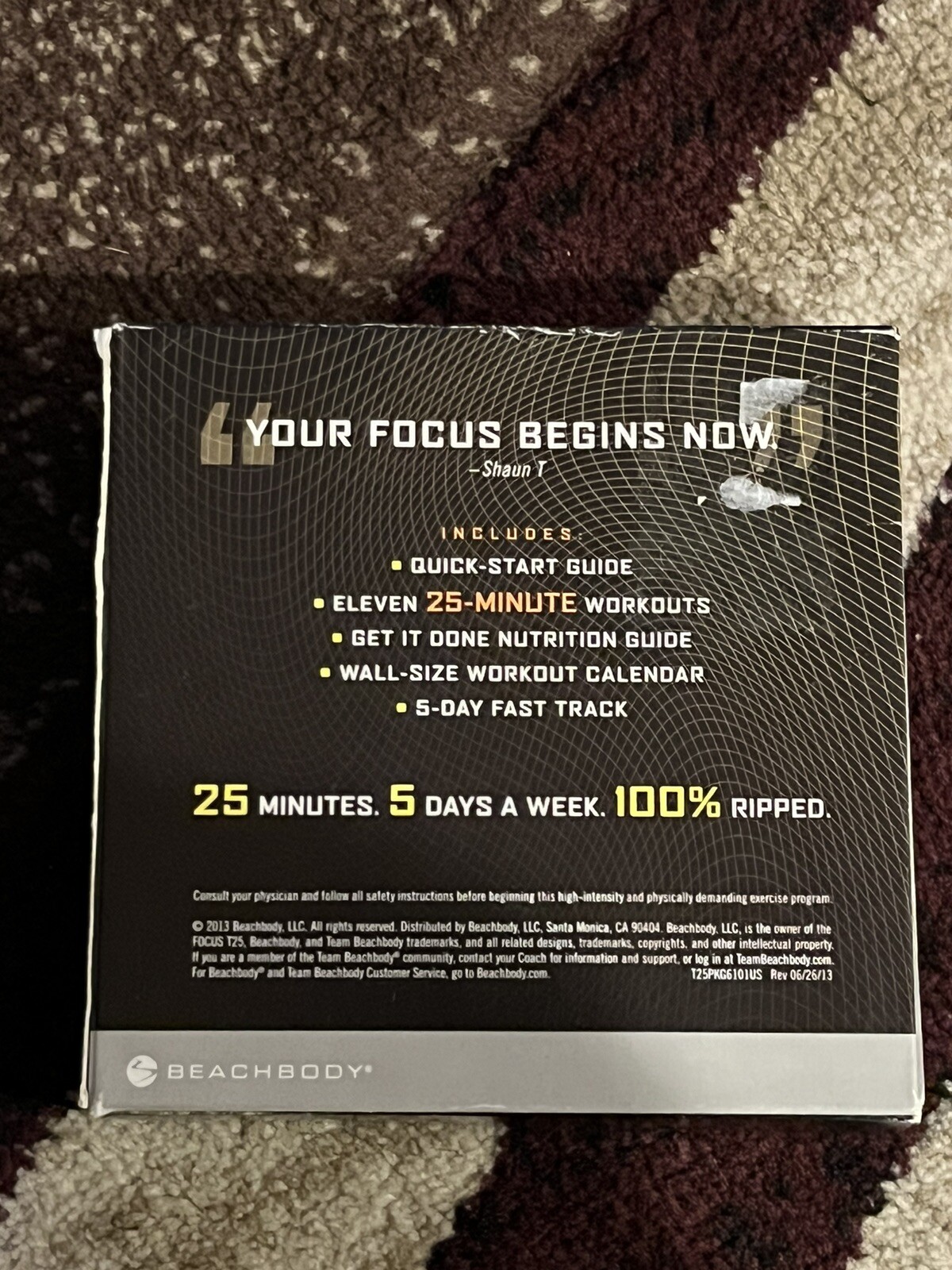 Beachbody focus t25 alpha beta get it done workout 10 disc missing 2